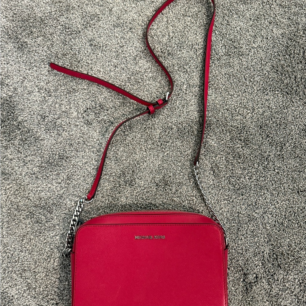 Michael Kors Cherry Red Crossbody Bag - Picture 2 of 3